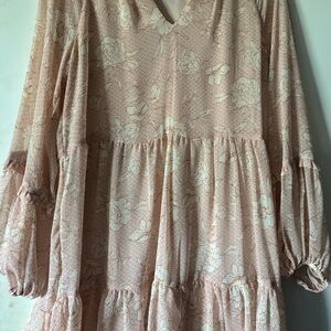 Express Pink Floral Mini Dress